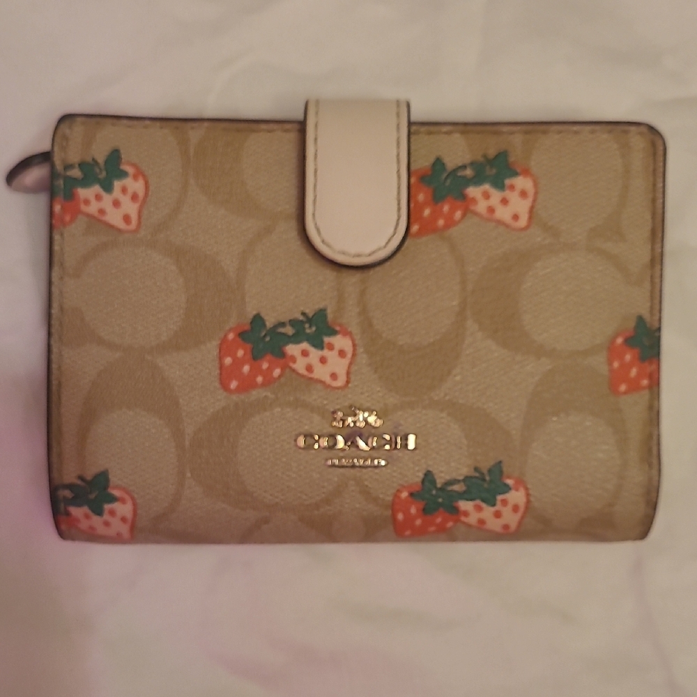 Coach Strawberry Print Wallet
